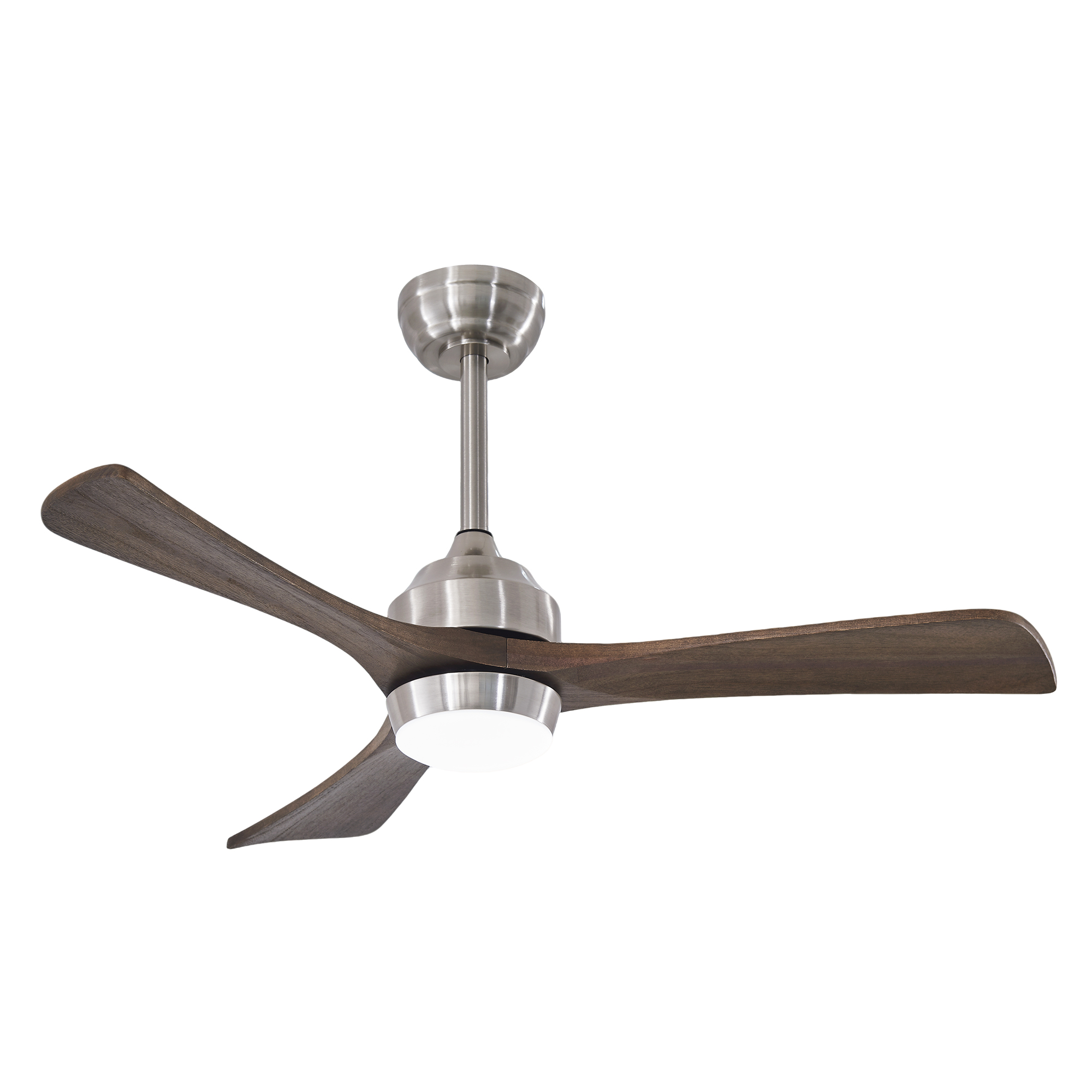 42" Solid Wood Blades Ceiling Fan with Lights Remote Control,Quiet DC Motor 3 Blade Ceiling Fans 6 Speed Levels,Reversible Ceiling Fan, for Patio Living Room, Bedroom, Office,Indoor, (Stain nickel)