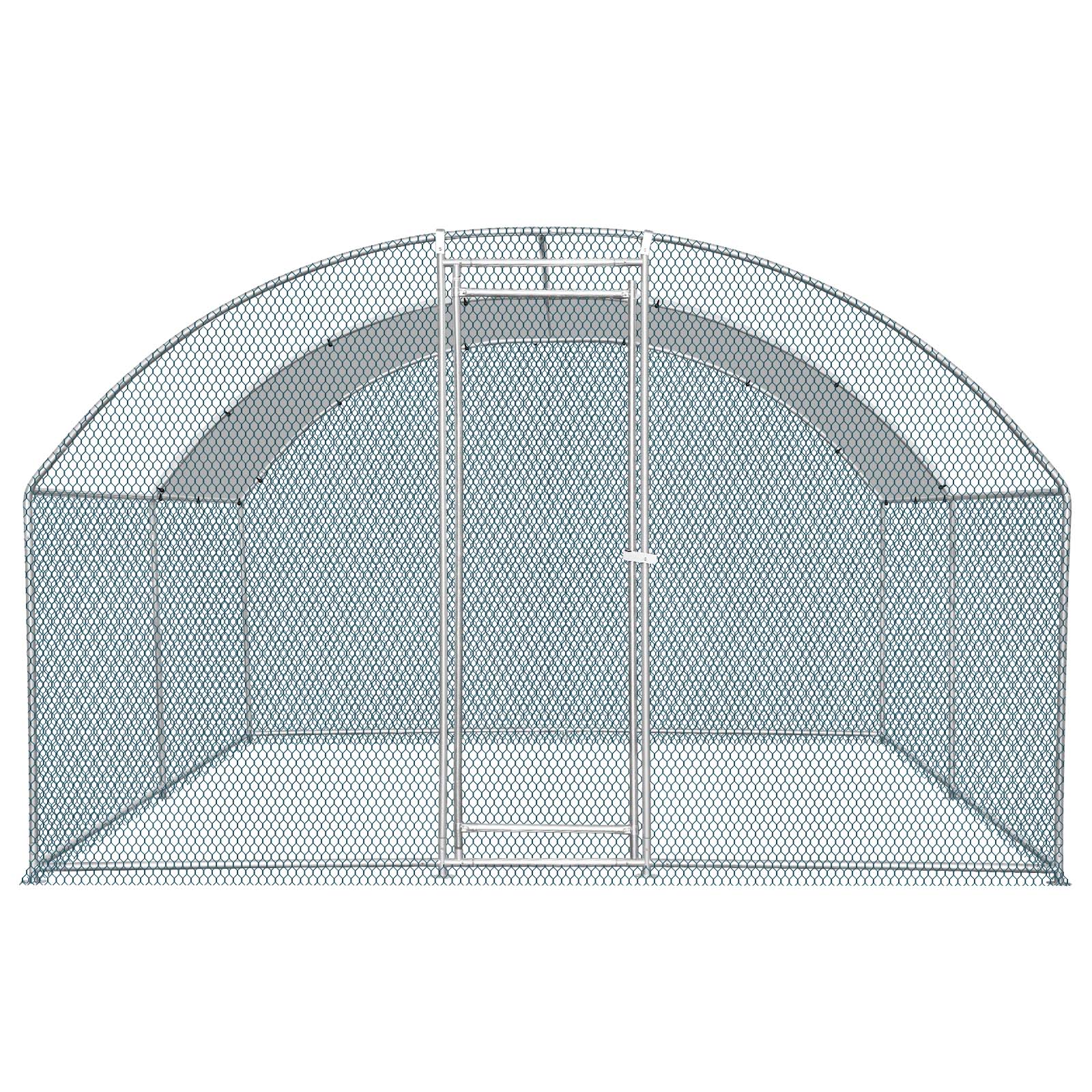 10 x 10 ft Large Metal Chicken Coop, Walk-in Poultry Cage Chicken Hen Run House with Waterproof Cover, Rabbits Cats Dogs Farm Pen for Outdoor Backyard Farm Garden